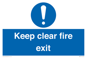 Keep Clear Fire Exit